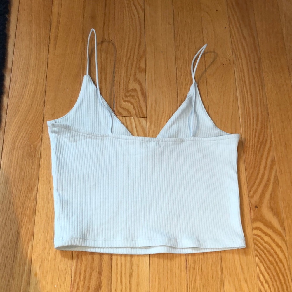 Garage Blue Ribbed Bungee V Cami - Picture 2 of 3